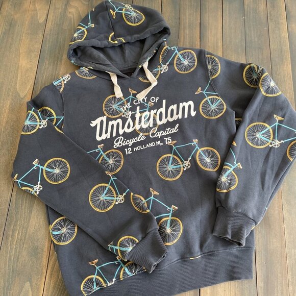 Fox Other - Fox Premium Blue Crazy Bikes Amsterdam Hoodie Sweatshirt Mens Medium (D7)